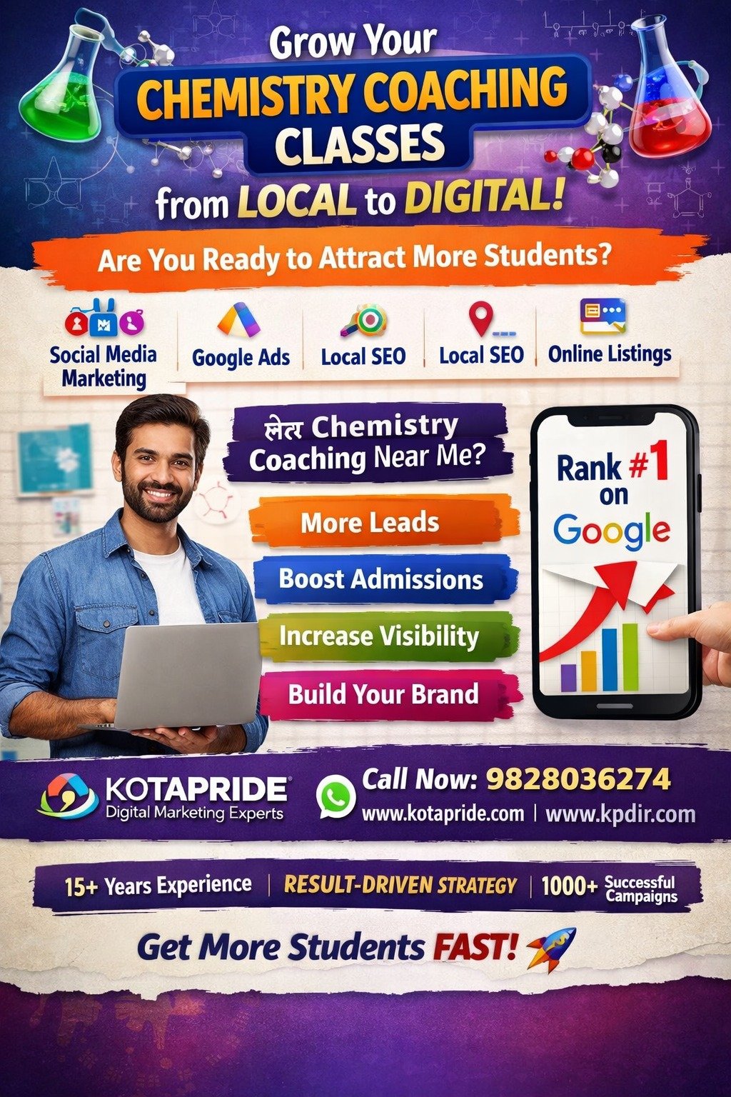 Digital Marketing Services for Chemistry Coaching Classes in Sikar