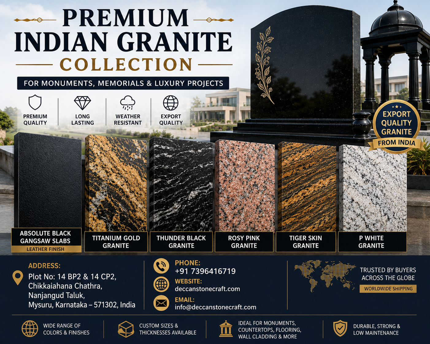 Premium Indian Granite Exporter | Memorial & Monument Stone