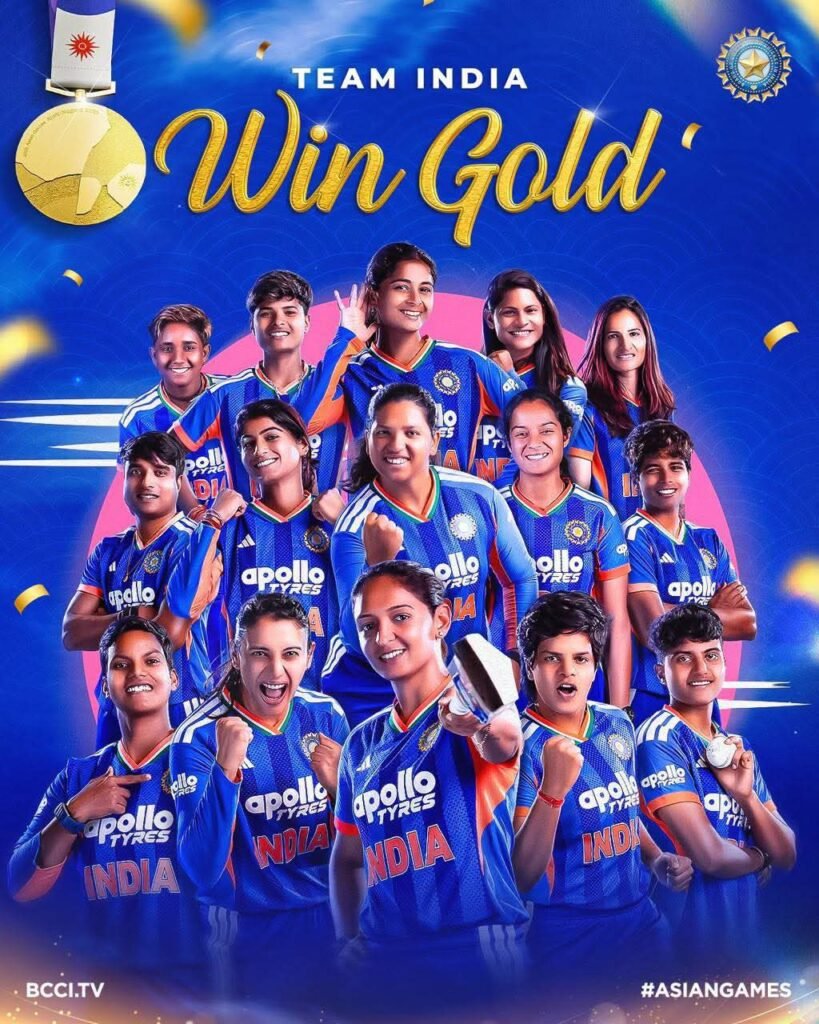 Heartiest congratulations to the Indian Women’s Cricket Team on winning the Gold Medal at the Asian Games 2026